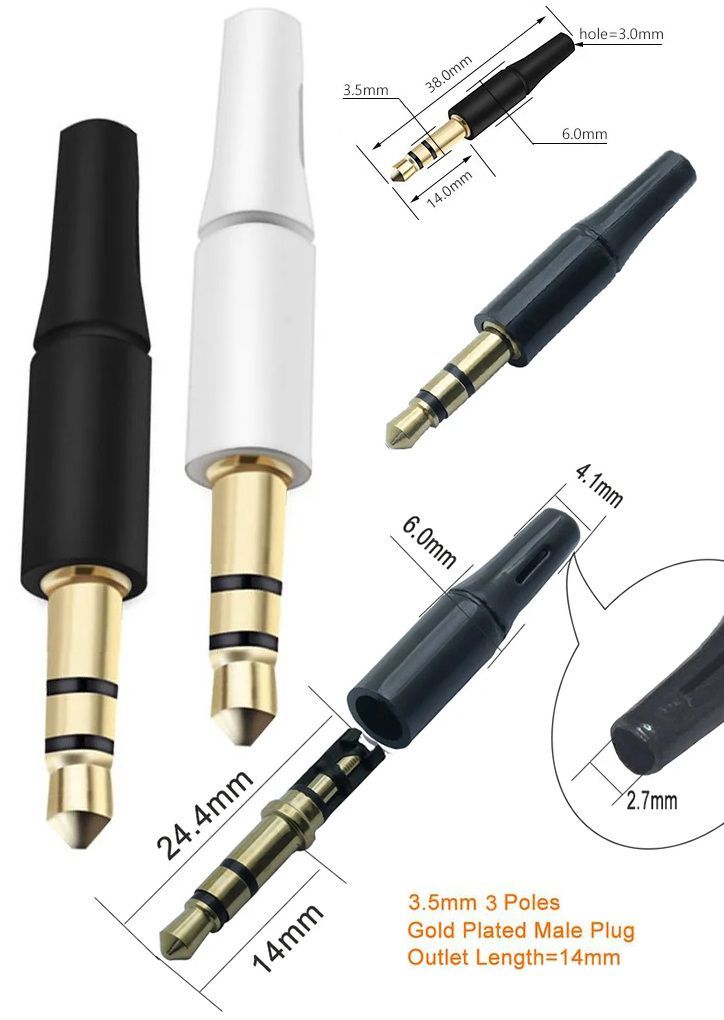 Jack chasis 3.5mm stereo 